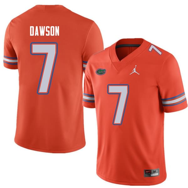 Men's NCAA Florida Gators Duke Dawson #7 Stitched Authentic Jordan Brand Orange College Football Jersey KKP4165HM